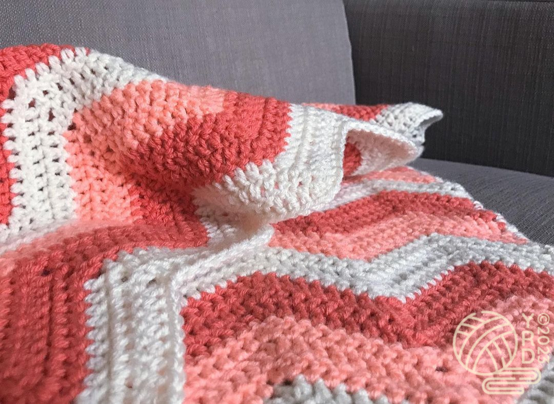 (Double/Treble) Crochet Ripple Baby Blanket Pattern - Image 9