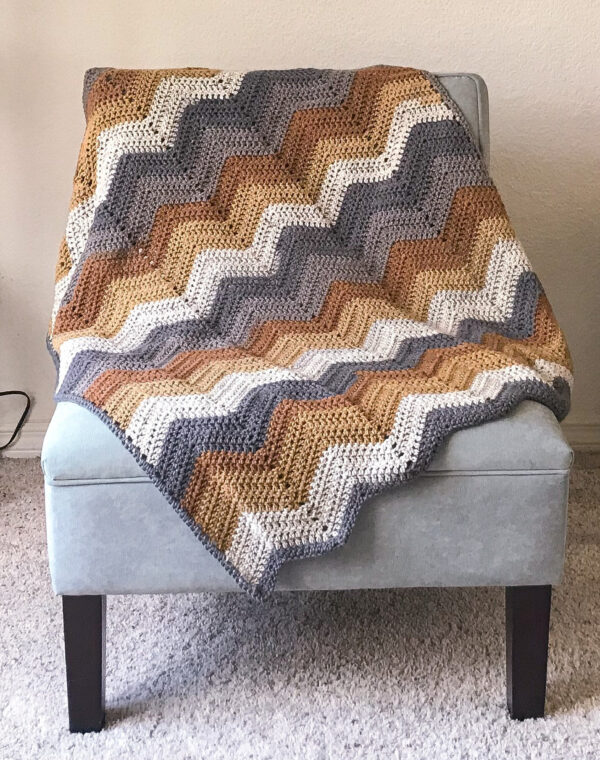 (Double/Treble) Crochet Ripple Baby Blanket Pattern