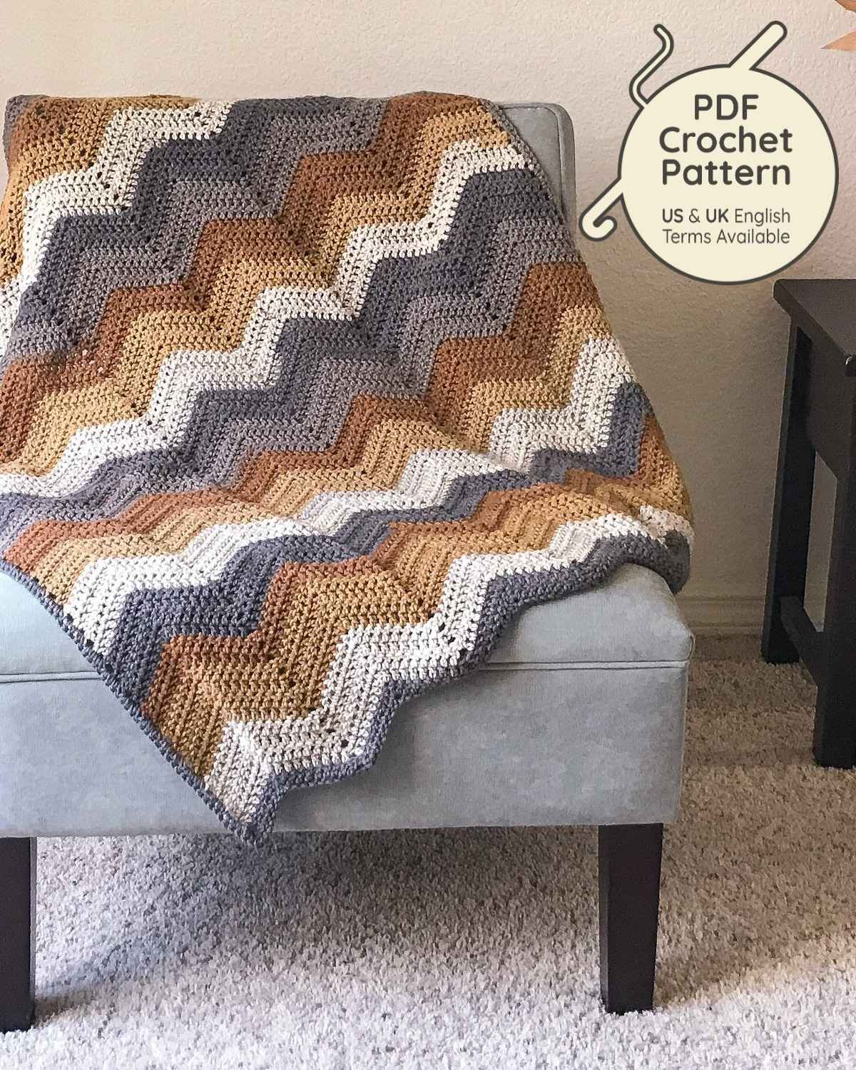 (Double/Treble) Crochet Ripple Baby Blanket Pattern - Image 2